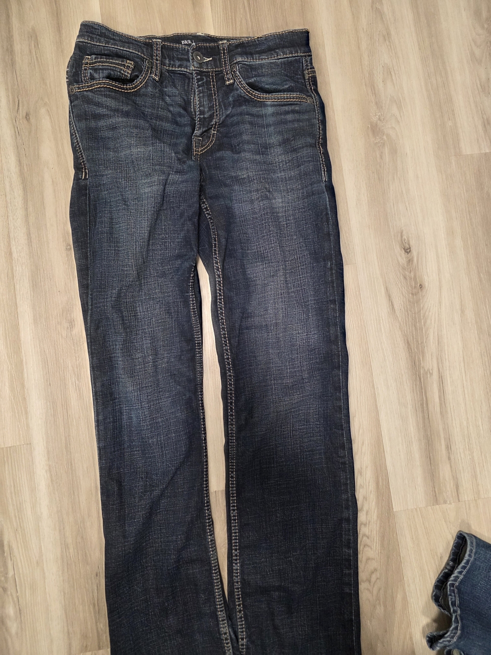 BKE Men's Dark Wash Straight Jeans
